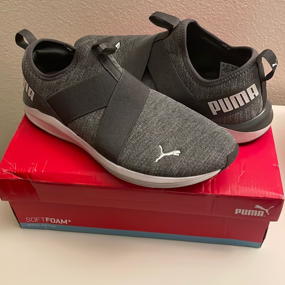 Womens puma slip on sneakers